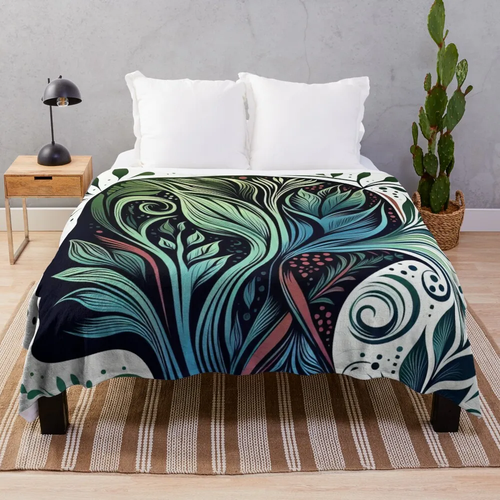 Шепиты природы Профиль переплетенны с Verdant Life Пледы Плюшевые одеяла в стиле аниме