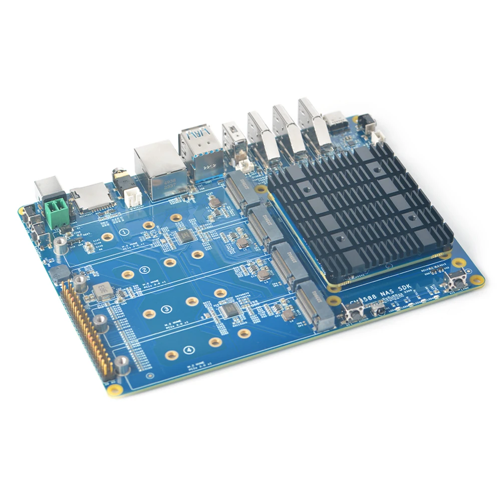 Фото Плата разработки CM3588 Встроенный контроллер PCIe 2,5G Ethernet Rockchip RK3588 Комплект NAS Поддержка OpenWrt, Android, Ubuntu, Debian №5