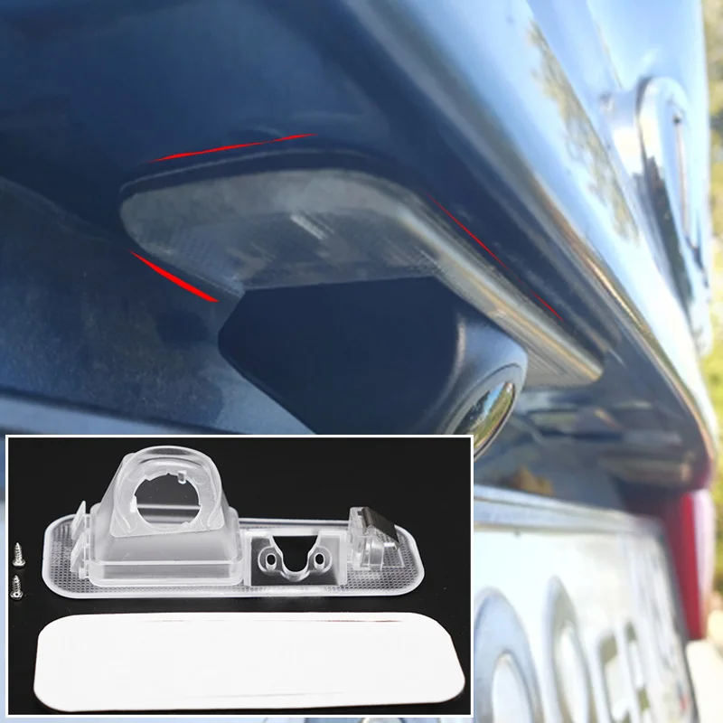 

For Kia Rio 3 Pride K2 2009 - 2017 Car Parking Rear View Camera Bracket Cover Case Housing License Plate Light Stand Accessories