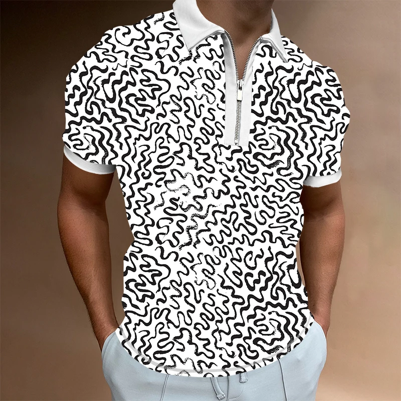 

X Task Force 2022 Autumn Streetwear Men Fashion Polo Shirts Casual Loose Turn-down Collar Zipper Tops Men Slim Polo Shirts