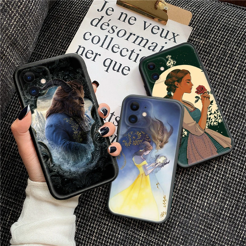 Beauty Beast Rose Princess Soft Case for Samsung J2 Prime J4 Core J5 J6 Plus J7 Pro J8 S7 Edge S8 Note 8 9 10 Lite 20 Ultra
