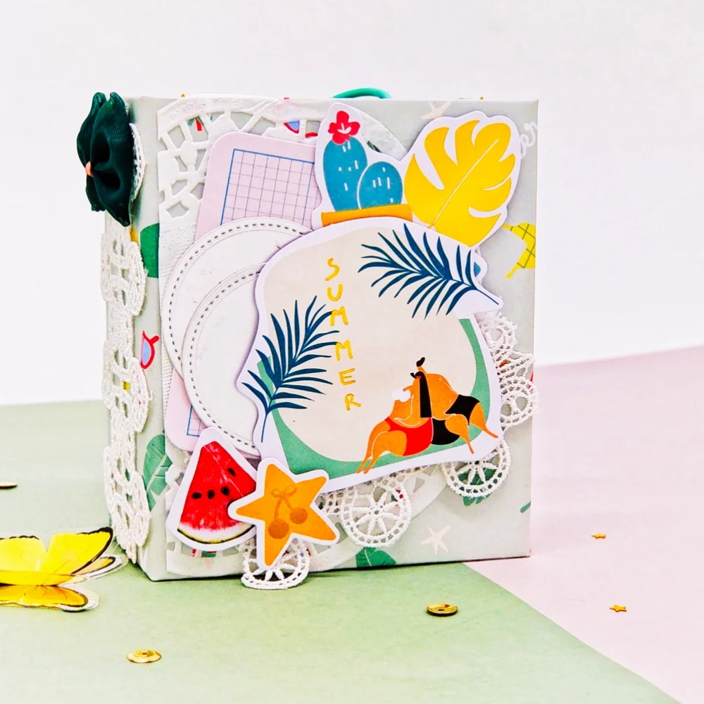 Фото Наборы для скрапбукинга и ведения дневников Creative Path Aloha Summer: декоративные бумаги, вырубные элементы, штампы, наклейки, полные комплекты для творчества своими руками №3