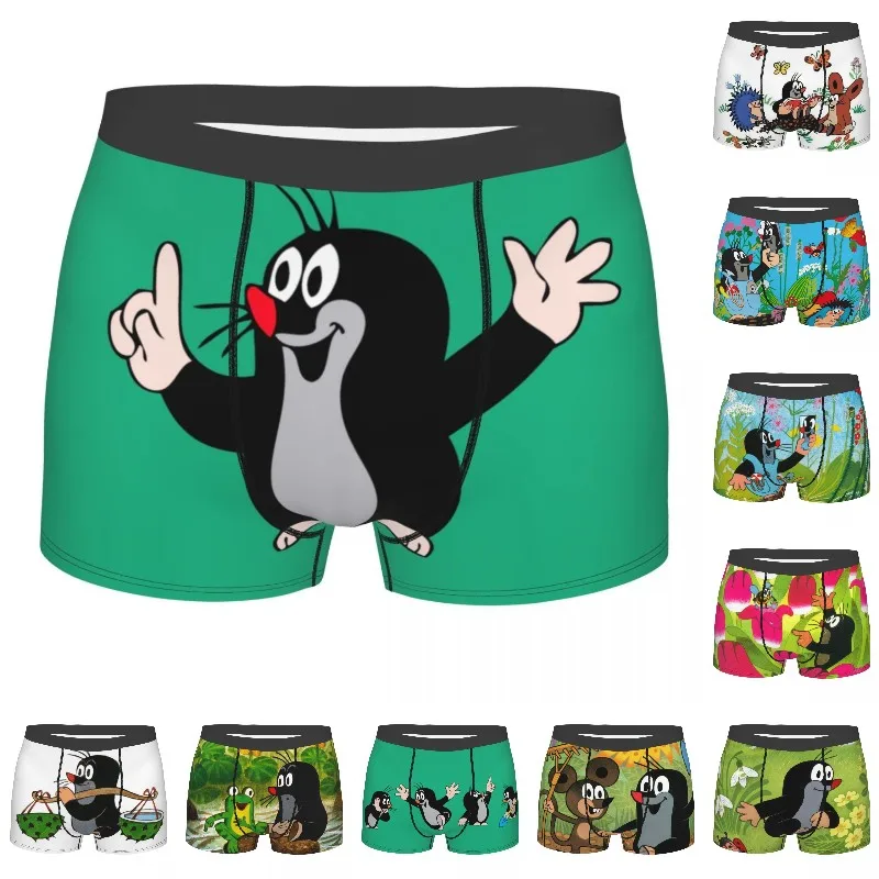 

Little Maulwurf Mole Pointing Underwear Men Sexy Print Custom Cartoon Anime Krtek Boxer Shorts Panties