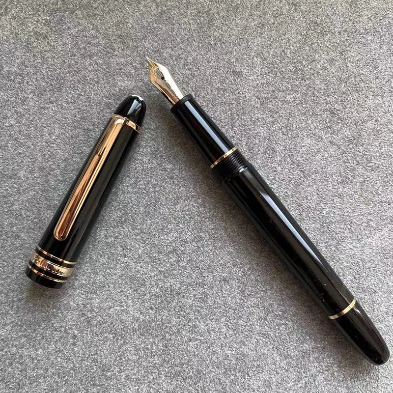 

MB Luxury Msk-145 Black Resin Rollerball Ballpoint Pen Fountain Pens Writing Office School Supplies With Serial Number Pen Case
