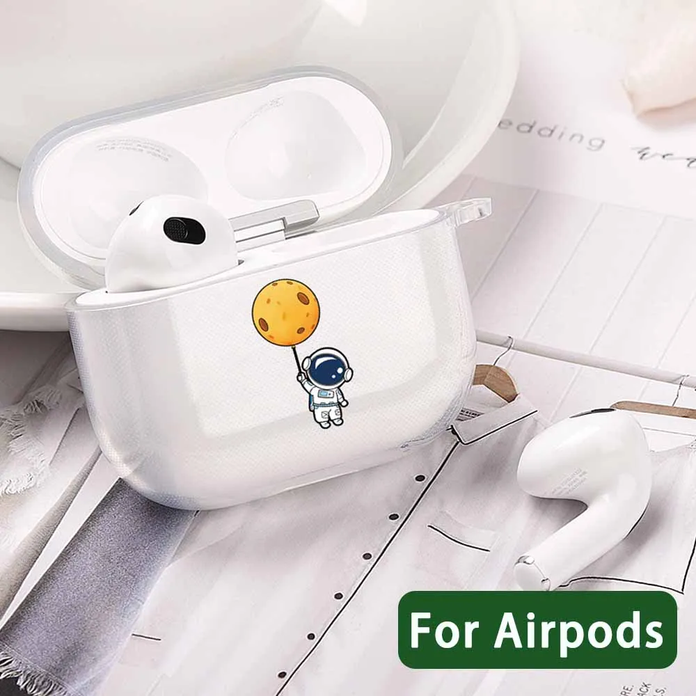 

Прозрачный чехол для AirPods Pro, космонавт, астронавт, чехол для AirPods 3 2 1 Pro, космические Чехлы для Apple AirPods Pro, чехол для AirPods3 2
