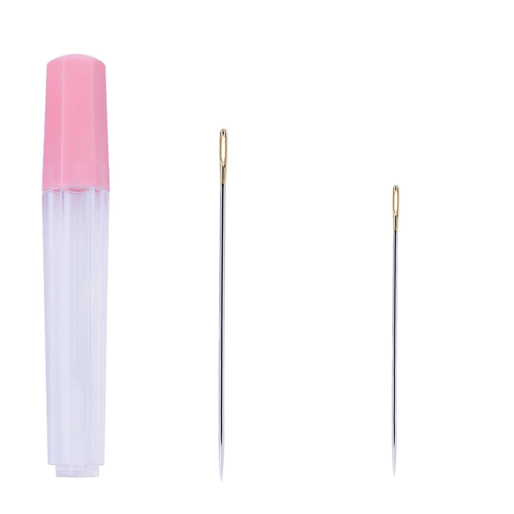 

20 Pcs Stainless Steel Big Hole Sewing Knitting Needle Handcraft Lover