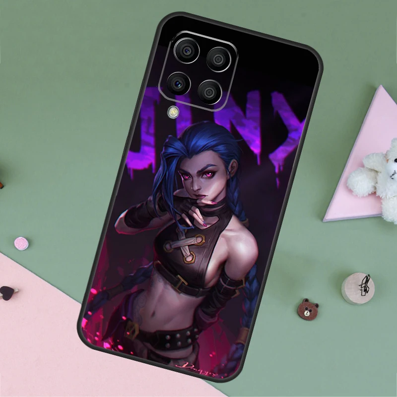 Чехол аниме Arcane Jinx для Samsung Galaxy M31s M30s M20 M13 M23 M33 M53 M12 M32 M52 M11 M51 M54 M34 M14 чехол
