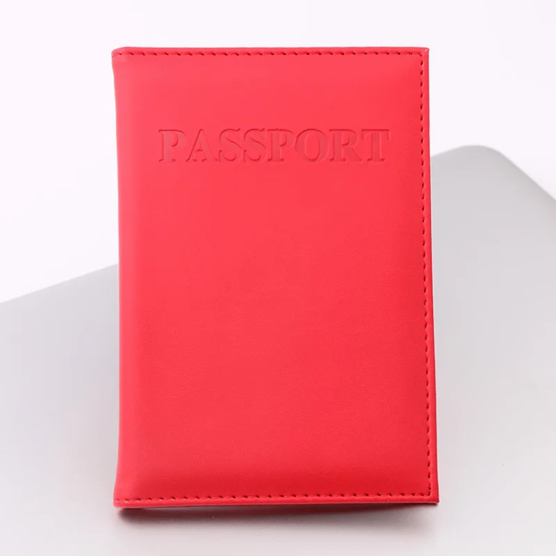 High Quality English PU Leather Passport Covers Document Cover Travel Passport Holder ID Card Passport Holder Travel Acceessory