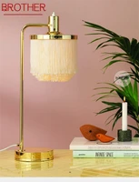 brother postmodern table lamp creative tassel shade romantic desk light led decoration for home bedside