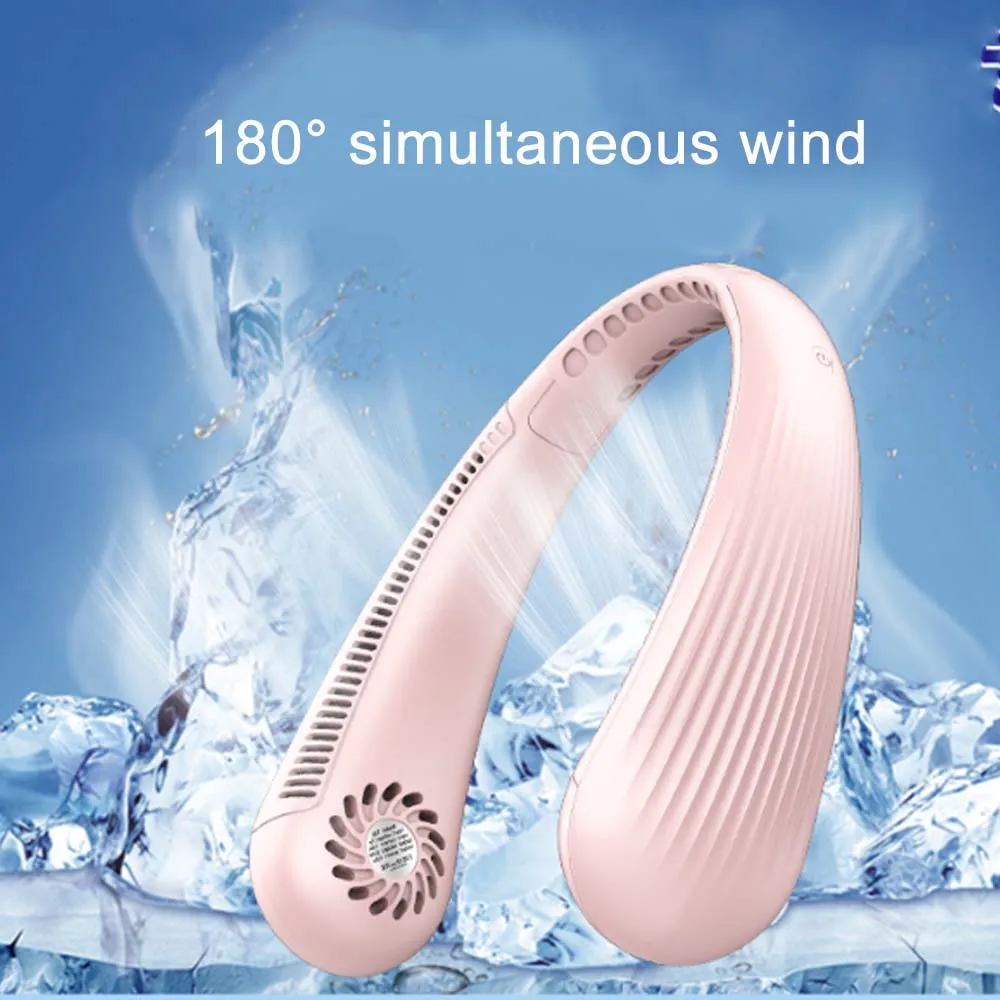 

Hanging neck Fan USB portable charging handheld student lazy hanging neck small net electric silence fan