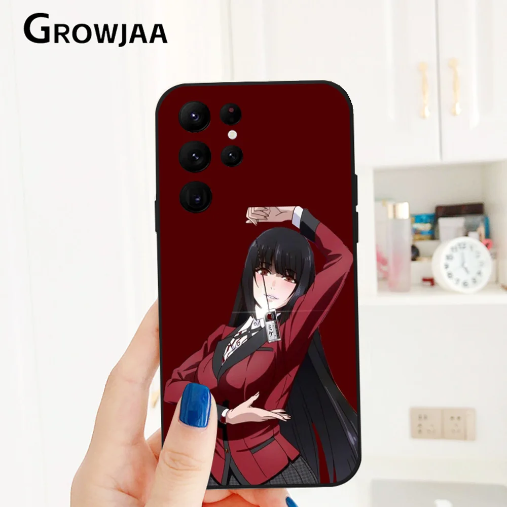 K-Kakegurui J-Jabami Yumeko Чехол для телефона Samsung Galaxy S24 Ultra S22 S23 S21 S20 5G Защитный силиконовый