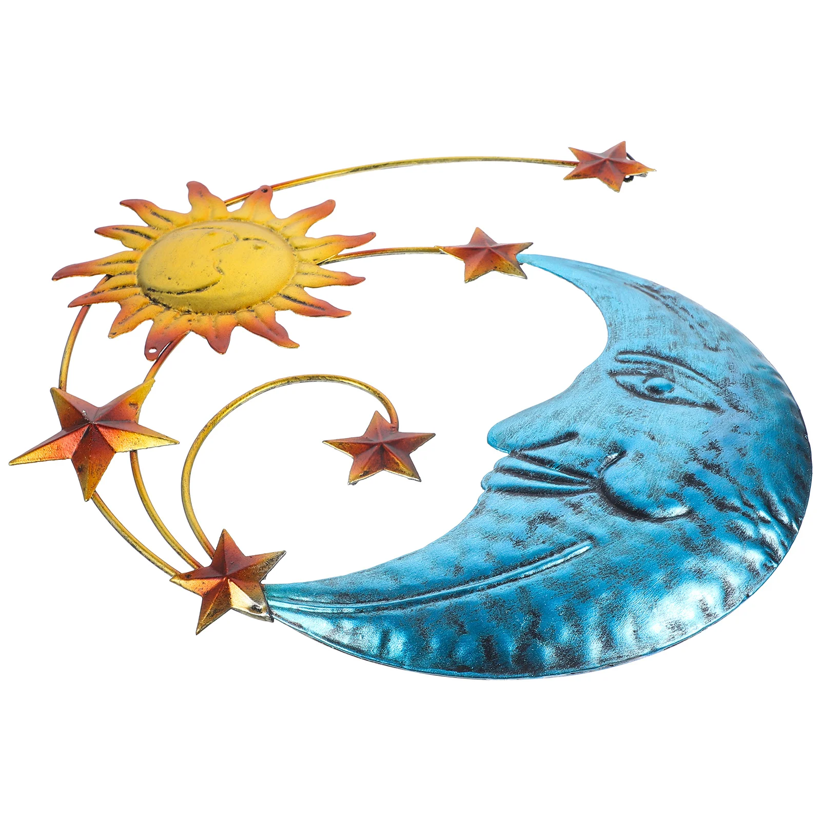 

Wrought Iron Moon Wall Hanging Pendant Sun Pendants Plaque Adorns Decor Bedroom Decors Crafts