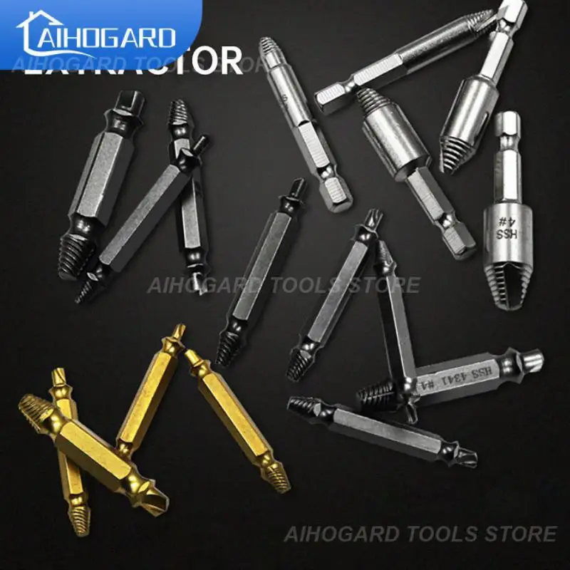 

4/5/6 Pcs Slip Teeth Durable Remover Bolt Stud Practical Damaged Screw Extractor Tools Works With Any Drill Disassemble Screws