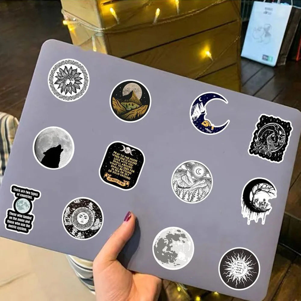 103050pcs gothic diablo cool sun moon art graffiti stickers aesthetic decals skateboard diary laptop car sticker for kids toy free global shipping
