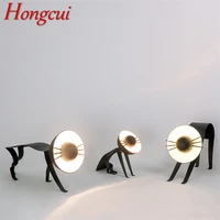 hongcui nordic table lamp contemporary creative black cat led desk light decorative for home living room bedroom