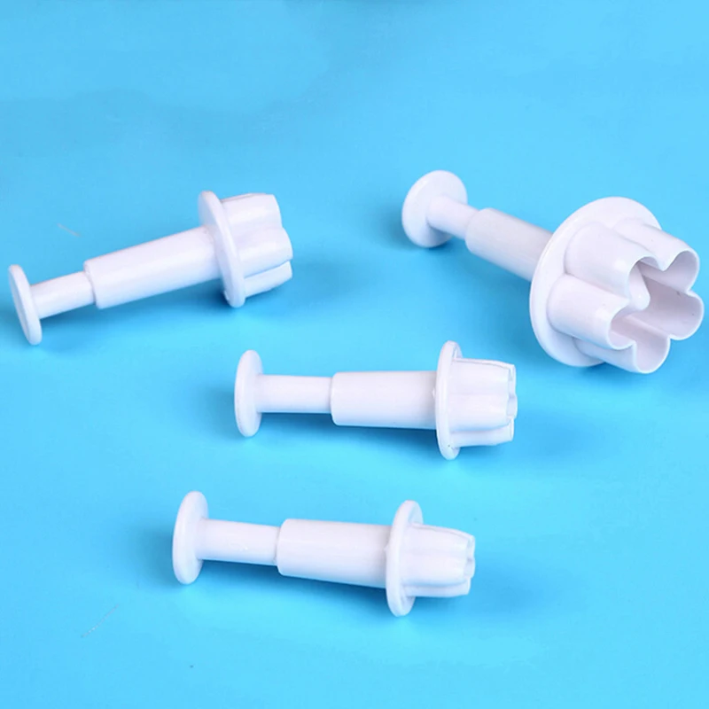 100% Новый и высококачественный 4pcsset DIY Выпекать форму для формы цветов 3D печенье