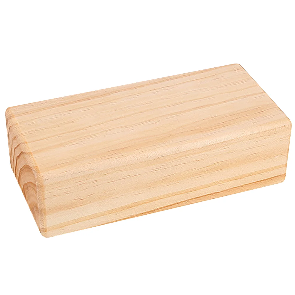 

1pc Yoga Block Pine Wood Non-slip Eco-friendly Wooden Durable Yoga Block for Friends Family
