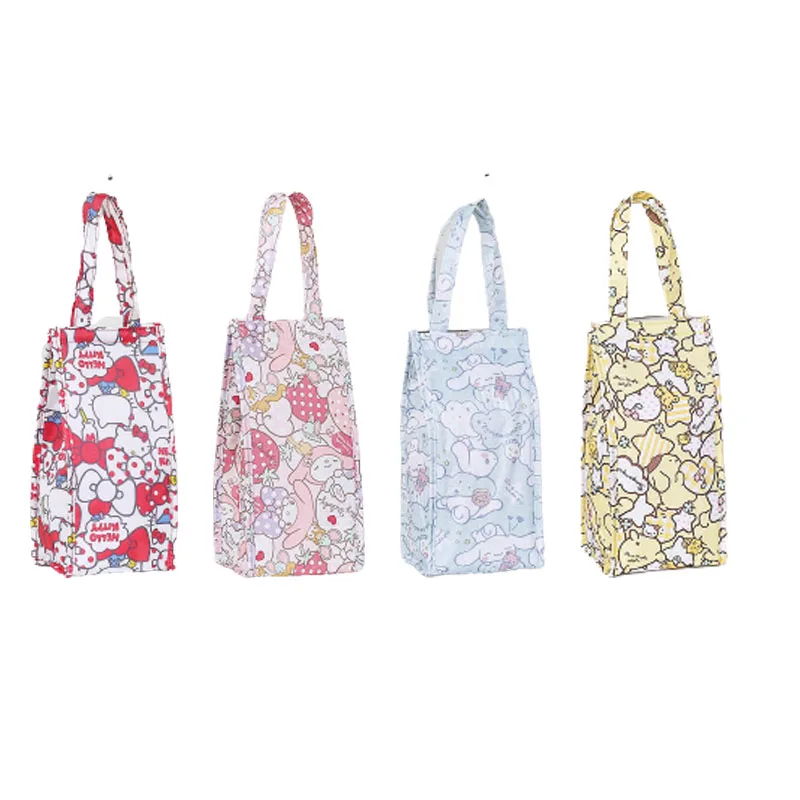 

Sanrios Kuromi Cinnamoroll My Melody Pompom Purins Hellokittys Anime Kawaii Thermos Mug Tote Bag Lunch Bag Insulation Bag