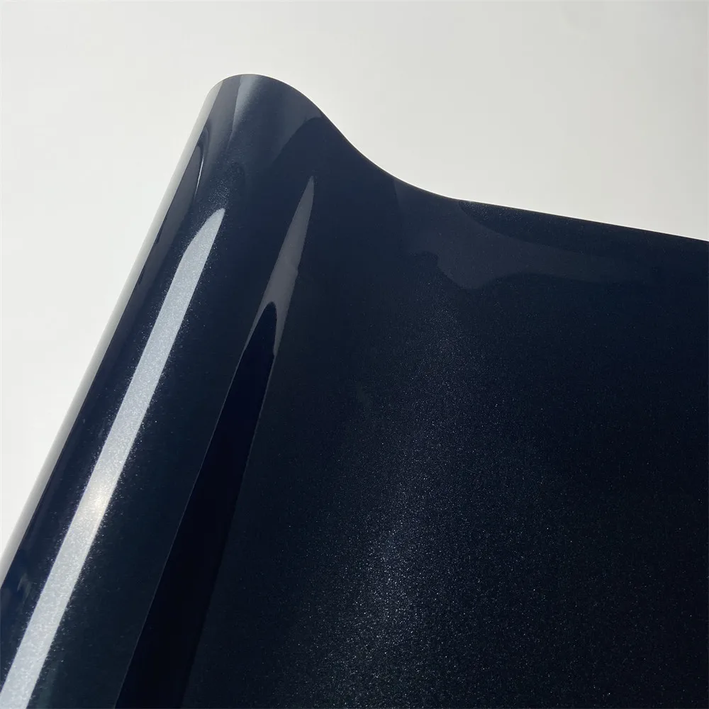 

Металлическая Блестящая Черная Виниловая Пленка Для Оклейки Автомобилей, Водостойкая, Меняющая Цвет