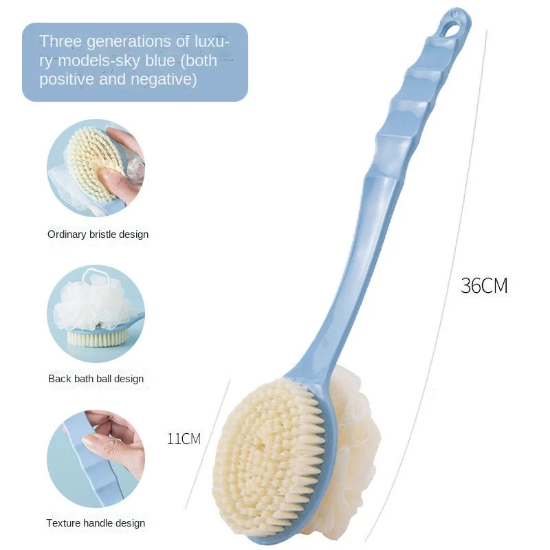 

Authentic Bath Brush Loofah Exfoliating Bath Shower Scrubber Long Handle Spa Shower Body Massage Body Bathroom Accessories