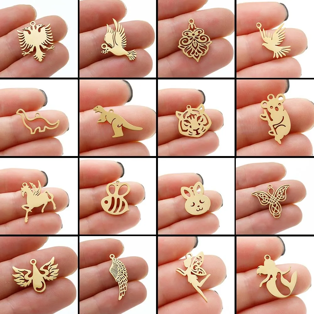 5 шт./партия подвески для браслета из нержавеющей стали