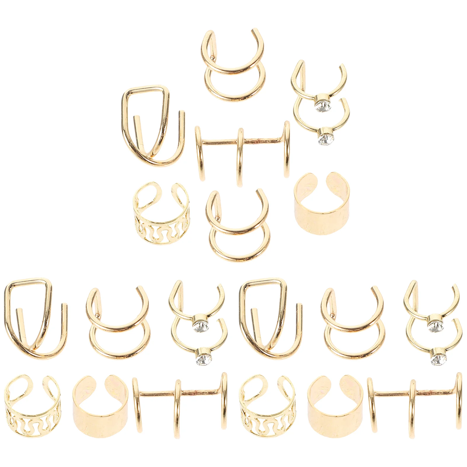 

24 Pcs Ear Cuff Women Clips Earrings Teen Girls Non Pierced Hair Accessories Trendy Decorative