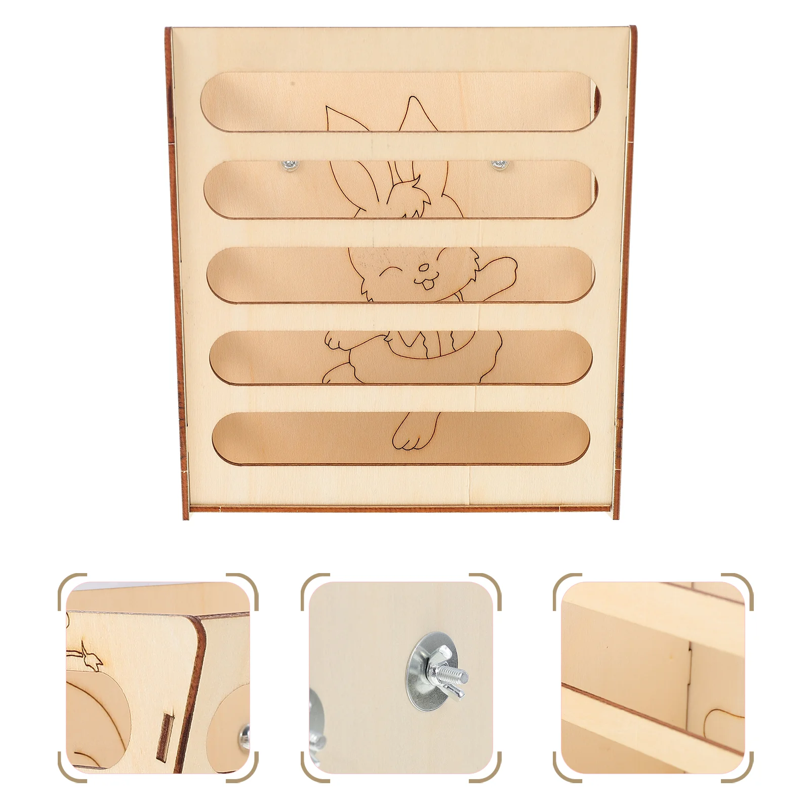 

Hay Feeder Wooden Rabbit Rackrabbits Guinea Mangerfood Holder Dispenser Wood Feeding Pet Small Box Bunny Chinchilla Hamster Diy