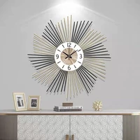 european style study decorative wall clock solar movement wall clock minimalist wrought iron wall clock modern design