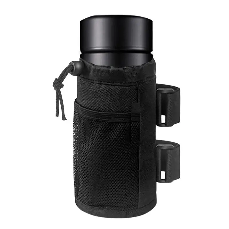 

Подставка для чашки Walker, держатель для напитков с сетчатыми карманами и крючком и ремнями, универсальный держатель для кружек в рулоне для велосипеда, квадроцикла, мотовездехода, скутера