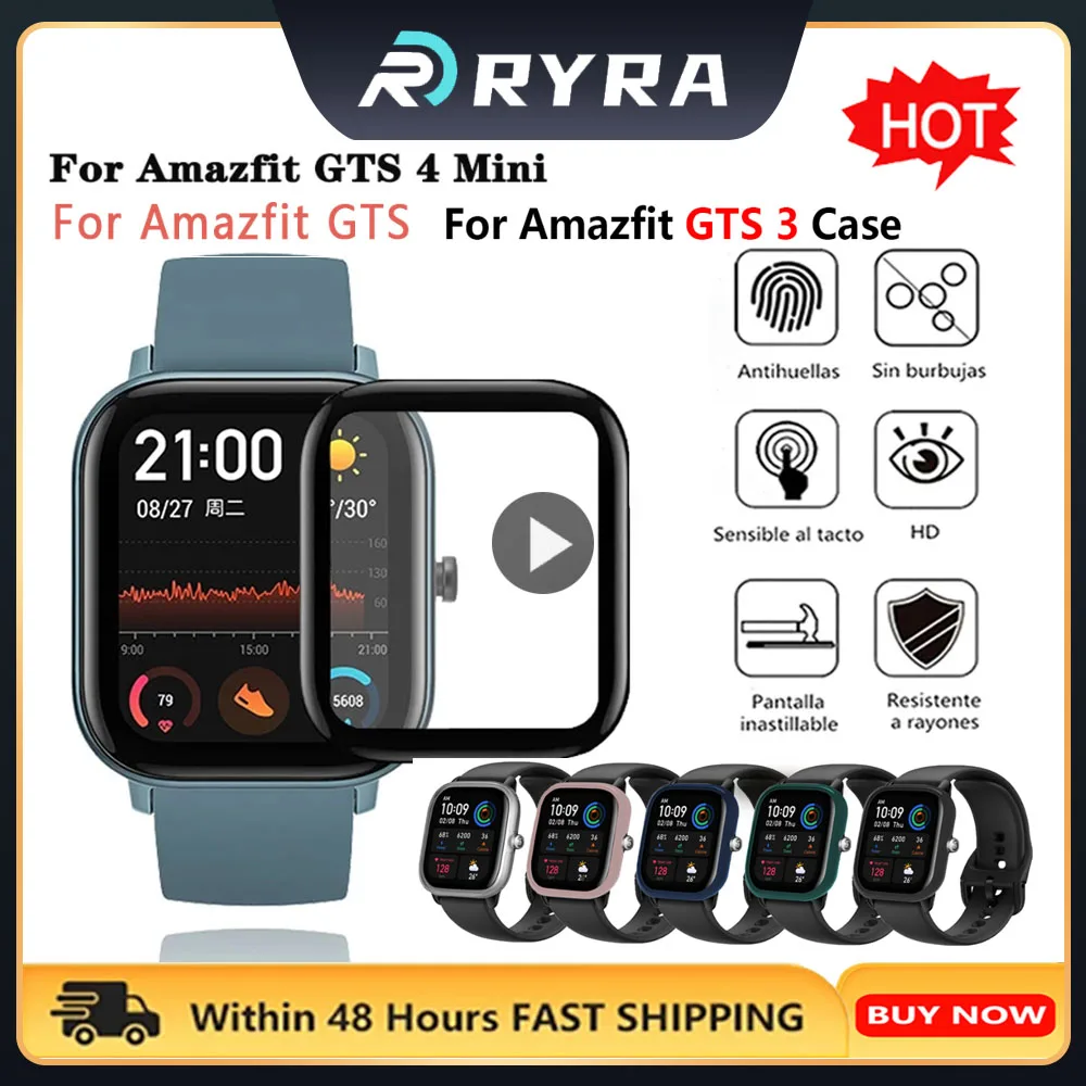 

Protective PC Case For Amazfit GTS 4 Mini Smart Watch Bumper Screen Protector Case For Huami Amazfit GTS4 Cover Shell Protection