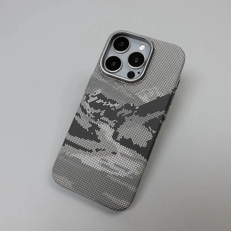 Чехол для телефона Luminous Landscape Relief iPhone с беспроводной зарядкой и линзами из сплава