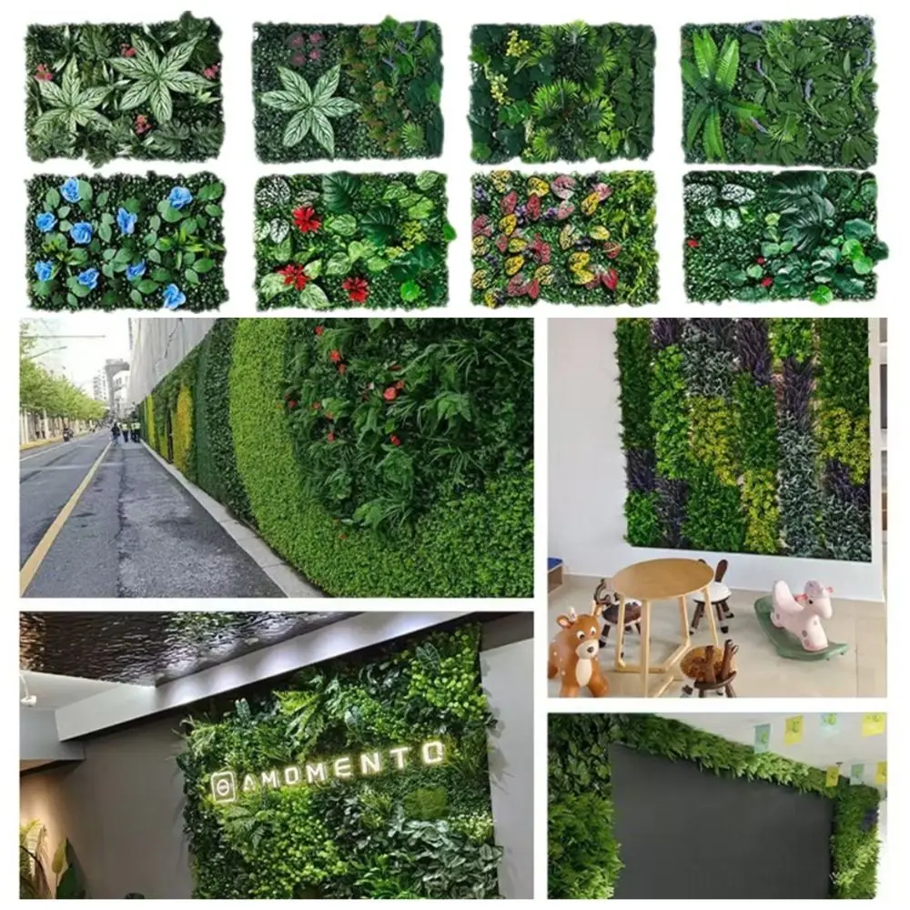Фото Искусственная панель для стены из растений 60*40 см, имитация клена, реалистичная, с защитой от УФ-излучения, искусственная трава папоротника №1