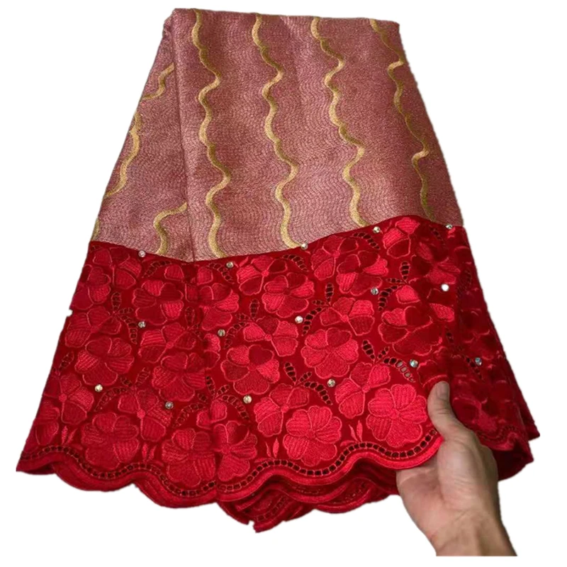 

5 ярдов, Африканская Хлопковая вышитая швейцарская вуаль, кружевная сетчатая кружевная ткань для вечерние ринки/свадебного платья, ярдов ...