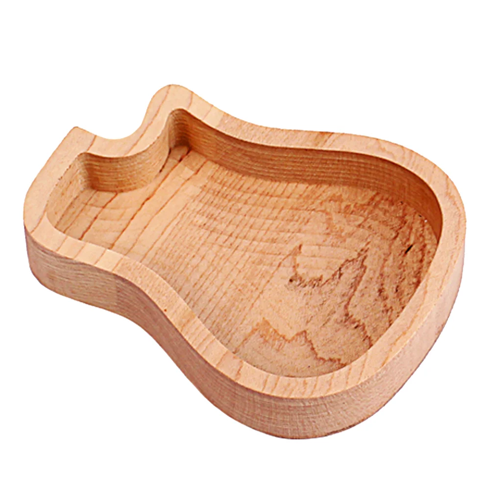 

Guitar Box Picks Pick Holderplectrum Case Wood Storage Clip Standard Shaped Container Plectrums Wooden Ukulele Bass