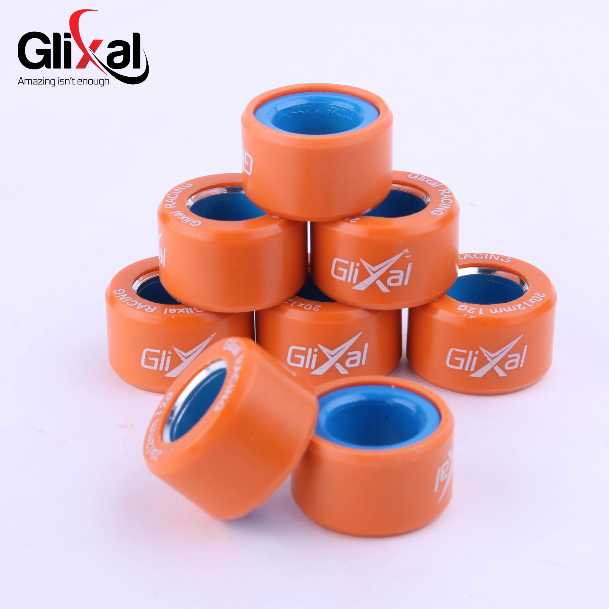 Фото Glixal 20x12 мм, высокопроизводительные гоночные роликовые грузики вариатора для Kymco LINHAI YAMAHA ROMET KAWASAKI Aprilia Scooter ATV (8 шт.) №3