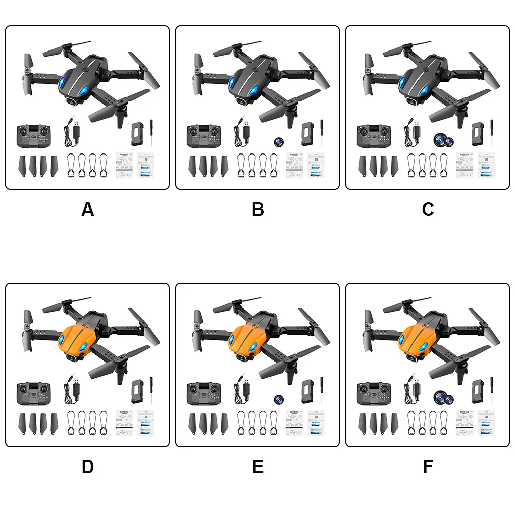 

Quadcopter Folding WiFi Drone Aircraft 360 Degree Rolling One Key Return Gravity Sensor Drones Toy Orange Single Camera
