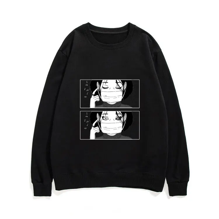 

Anime Tokyo Ghoul Kaneki Ken Eyes Printed Manga Sweatshirt Harajuku Manga Unisex Pullover Quality Casual Loose Streetwear Tops