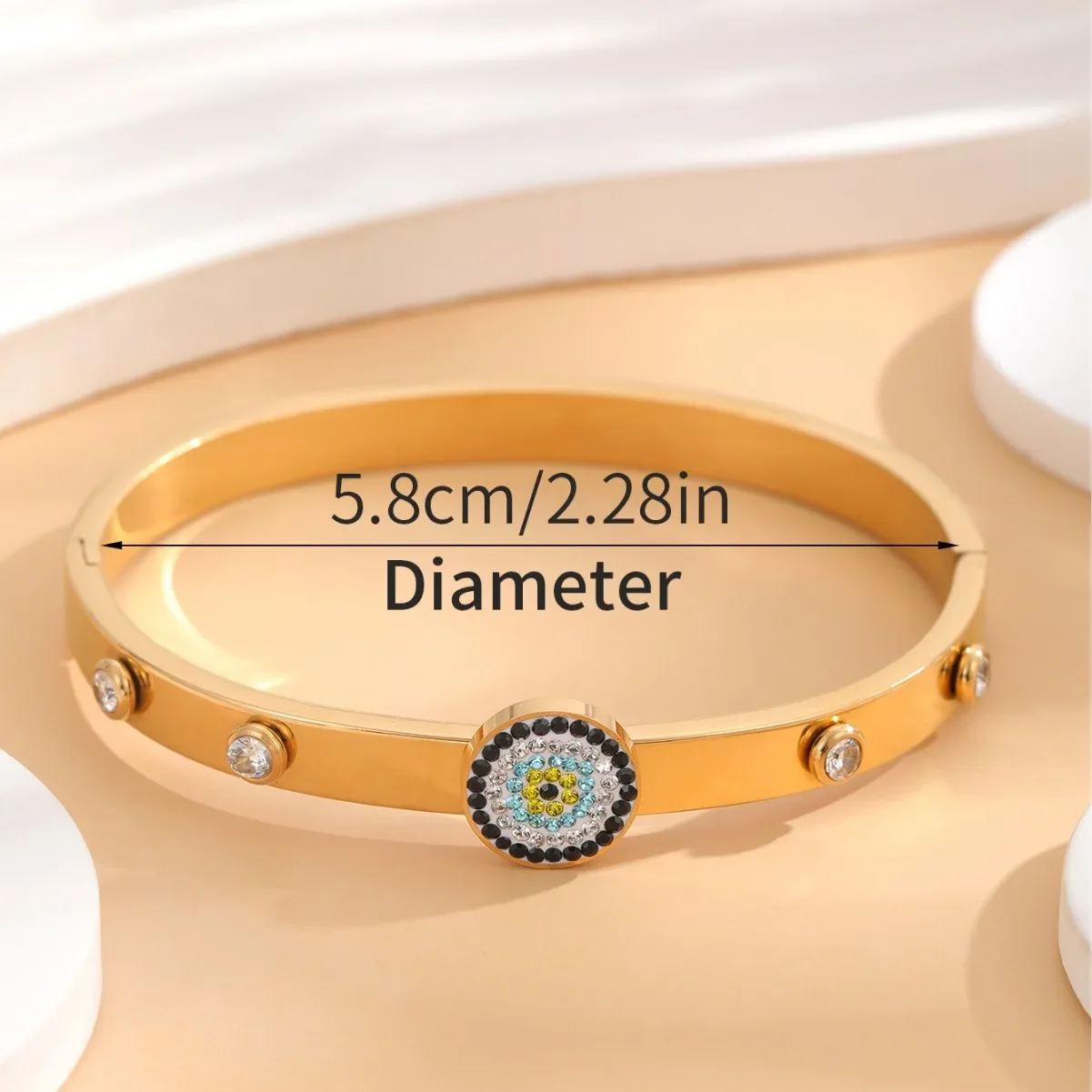 Уникальная красочная дрель скульптура цирконий браслет для глаз элегантные