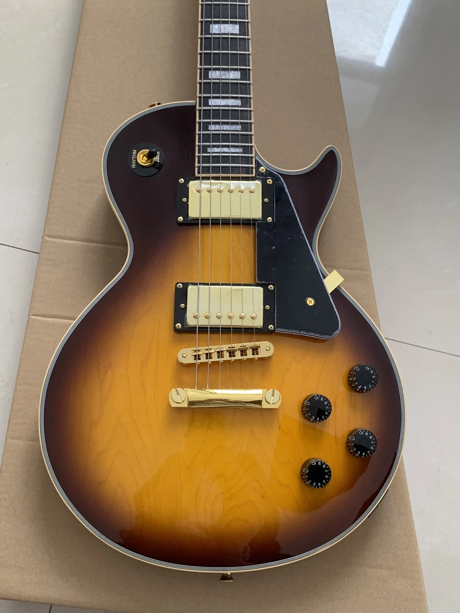 

Custom Quality Sunburst Electric Guitar, One Piece Body&Neck, Bone Nut