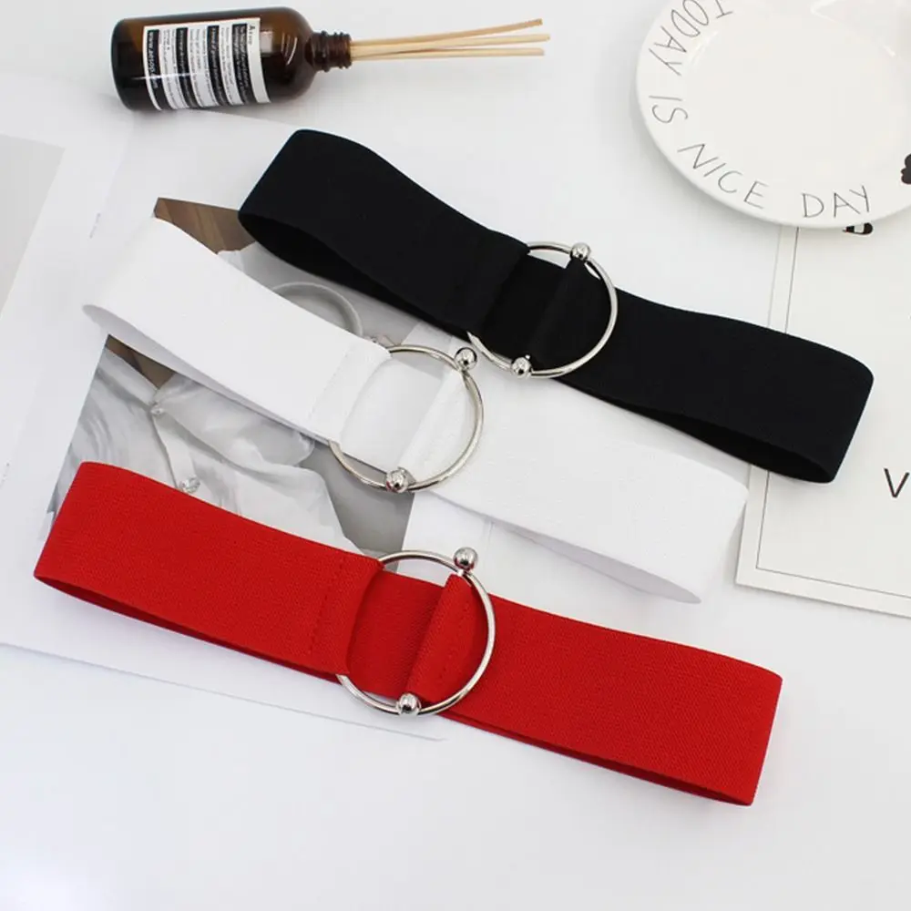 

Fashion All-match Vintage Stretch Butt Buckle Waistband Wild Skirt Bands Elastic Belt Ladies Dress Belts