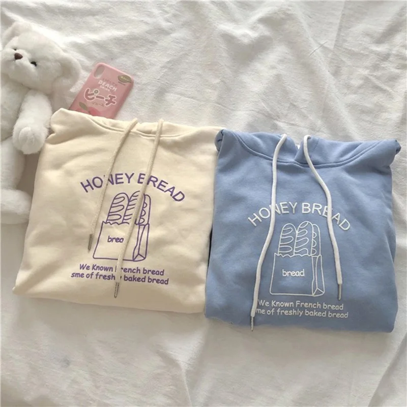 

Women Hoodies Cute Sweatshirts Long Sleeve 2021 Harajuku Fresh Oversized Thin Loose Kawaii Streetwear Hoodies for Teen Female