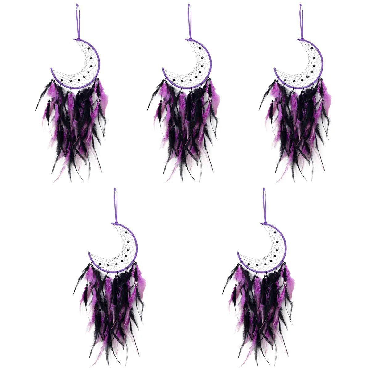 

5x Novelty Wall Hanging Dream Catcher Bedroom Dream Catcher Moon Dreamcatcher Woven Moon Dream Catcher