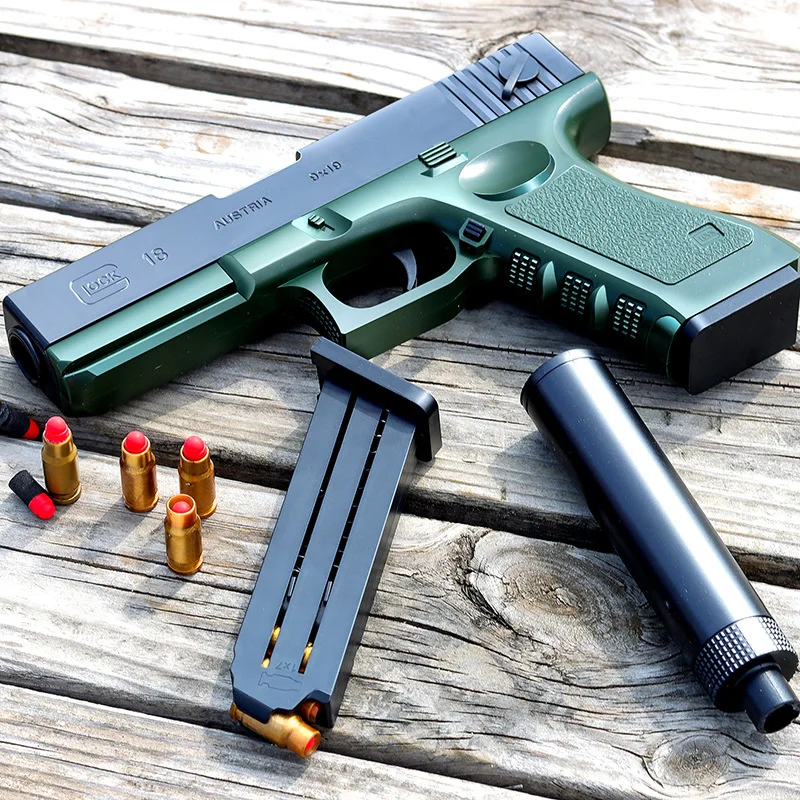

Glock M1911 искусственная игрушка для выброса вспененного материала, ручной пистолет для страйкбола с глушителем для детей и взрослых