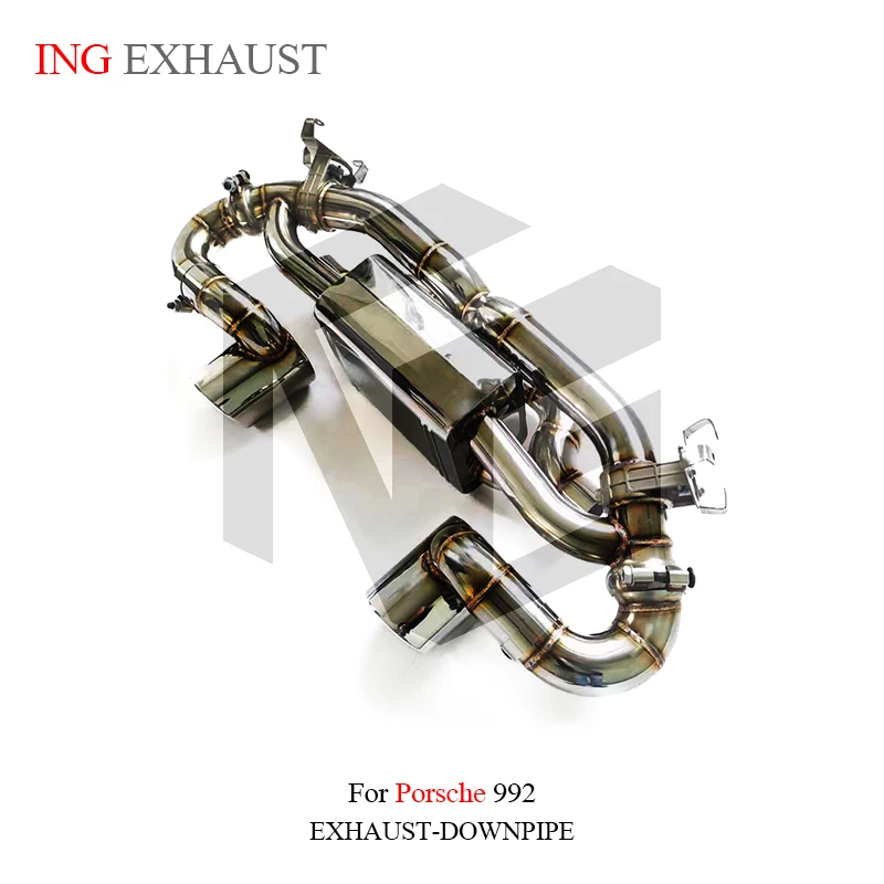 Выхлоп ING Performance из нержавеющей стали Catback для Porsche Mambo 911 992 Турбо-вверх Центральный