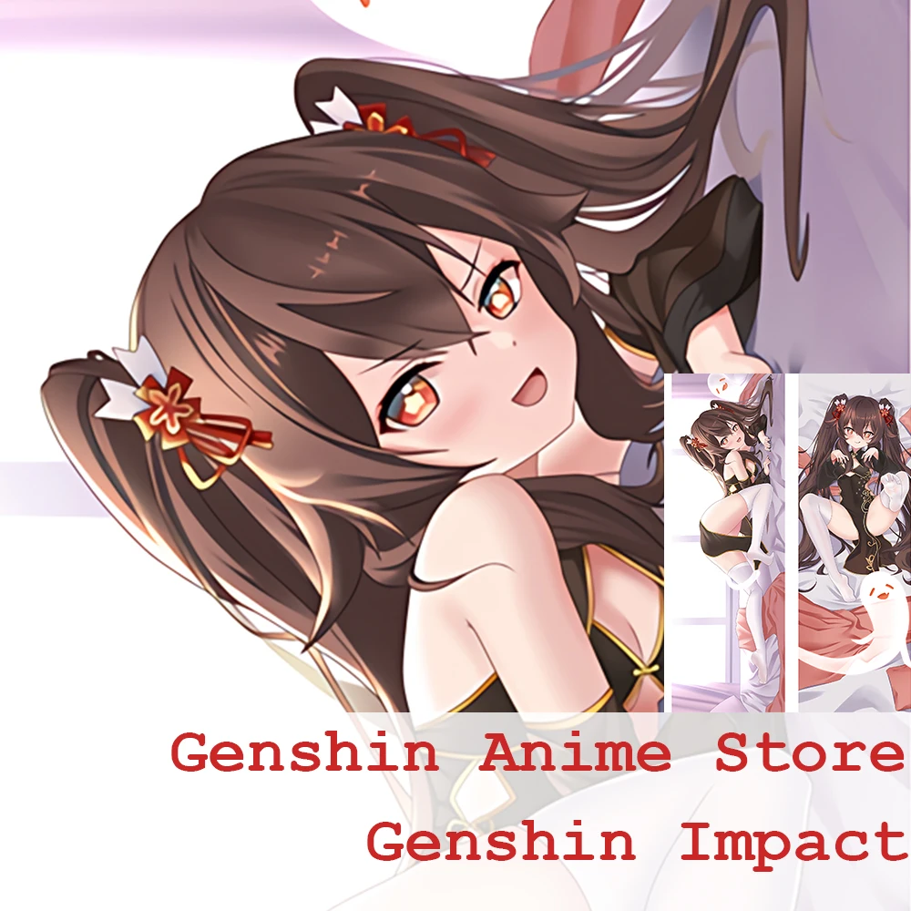 

Anime Game Genshin Impact Hu Tao Cosplay Dakimakura Hugging Body Pillow Case Otaku Pillowcase Game Cushion Cover Bed Decor Gift