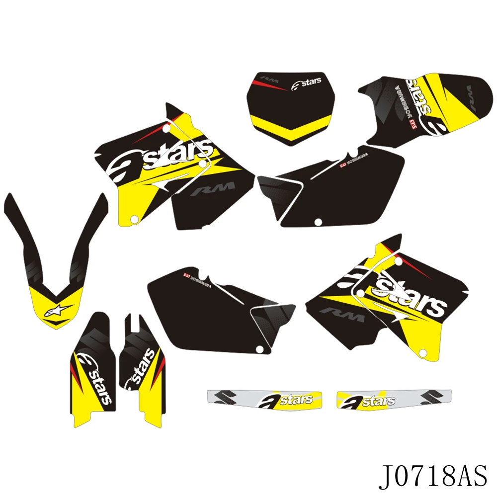 

For SUZUKI RM125 RM250 RM 125 RM 250 2001 2002 2003 2004 2005 2006 2007 2008 Graphics Decals Stickers Motorcycle Background