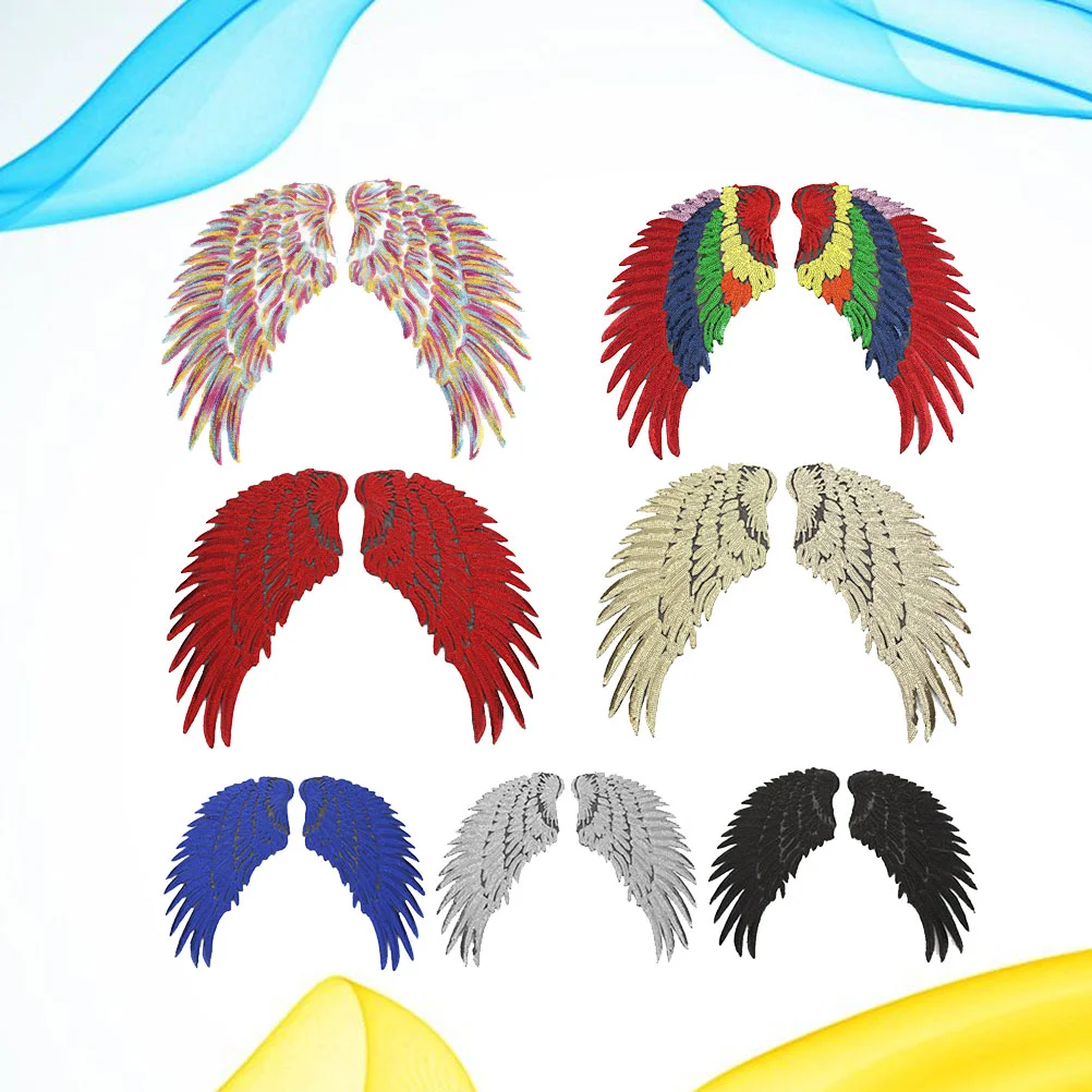 

7 Pair of Patch Adhesive Decorative Embroidery Clothing Patch DIY Costume Accessories for Sweater
