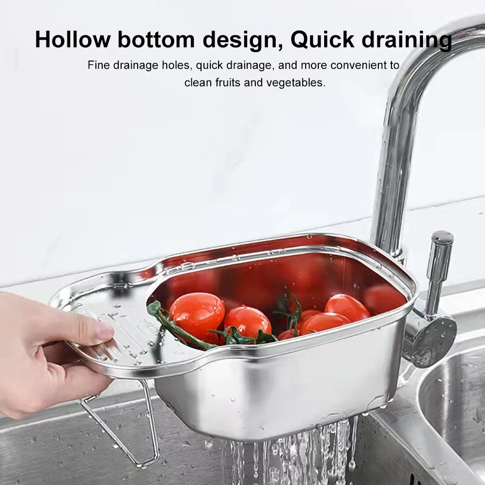 

Stainless Steel Square Sink Drain Strainer Basket Food Catcher For Kitchen Portable Sink Strainer Kitchen Waste Wash Vegetables