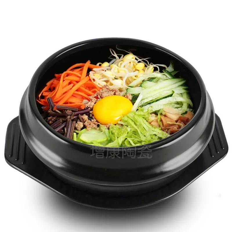 

Лидер продаж, фарфоровый каменный горшок с высокой термостойкостью, корейский каменный горшок специально для смешивания риса и супа
