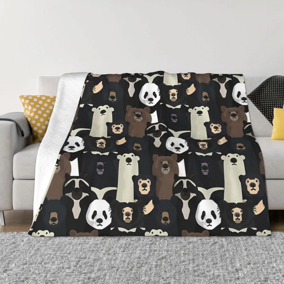 

Переносные теплые пледы Bear World с рисунком для постельного белья, путешествий